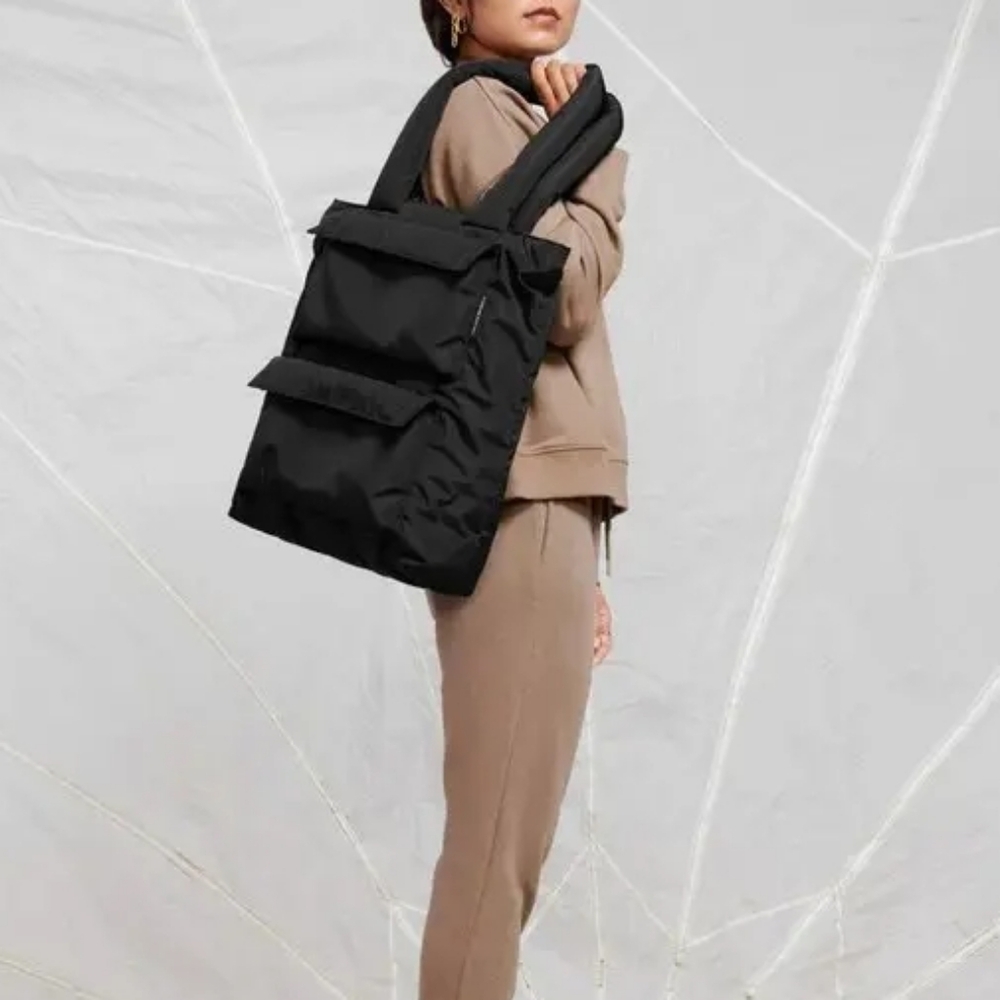Dagne Dover Black Jemi Cargo Puff Tote